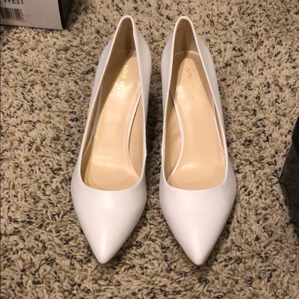 White Nine West heels